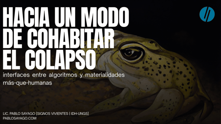 hACIA UN MODO DE COHABITAR EL COLAPSO, interfaces entre algoritmos y materialidades más-que-humanas